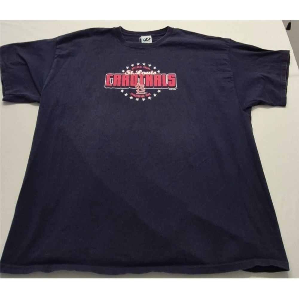 St. Louis Cardinals‎ Men's T-shirt XXL graphic logo blue 100% Cotton game day